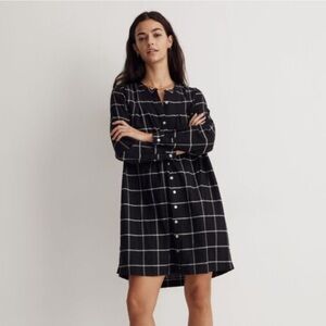 MADEWELL collarless shirt dress